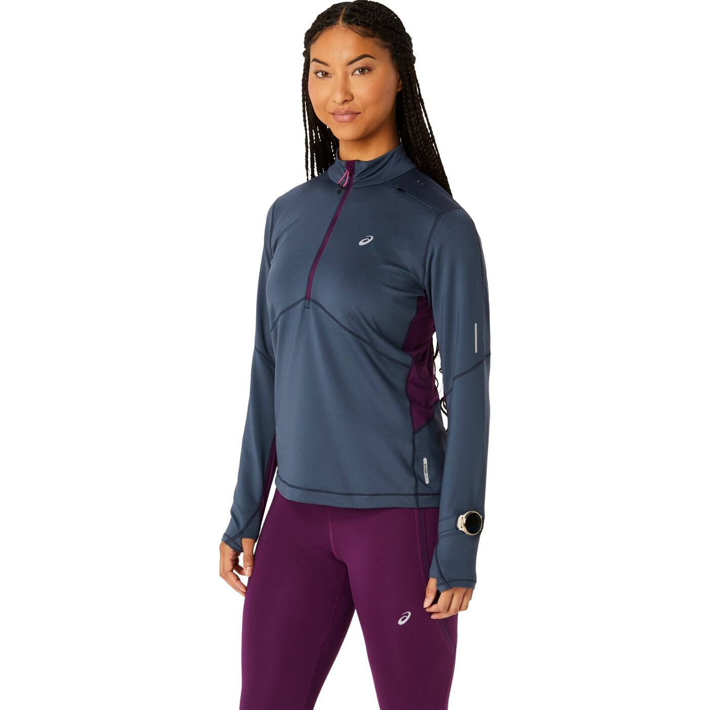 WINTER RUN 1/2 ZIP MID LAYER TARMAC/DEEP MAUVE TARMAC/DEEP MAUVE Bild 3