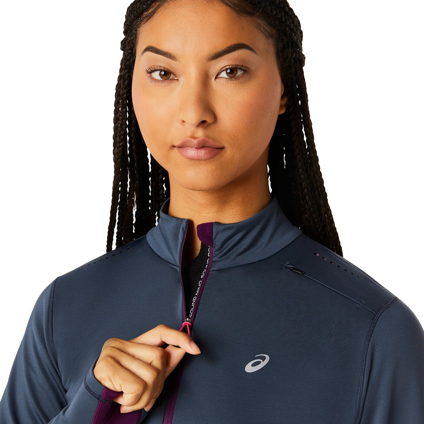 WINTER RUN 1/2 ZIP MID LAYER TARMAC/DEEP MAUVE TARMAC/DEEP MAUVE Bild 5
