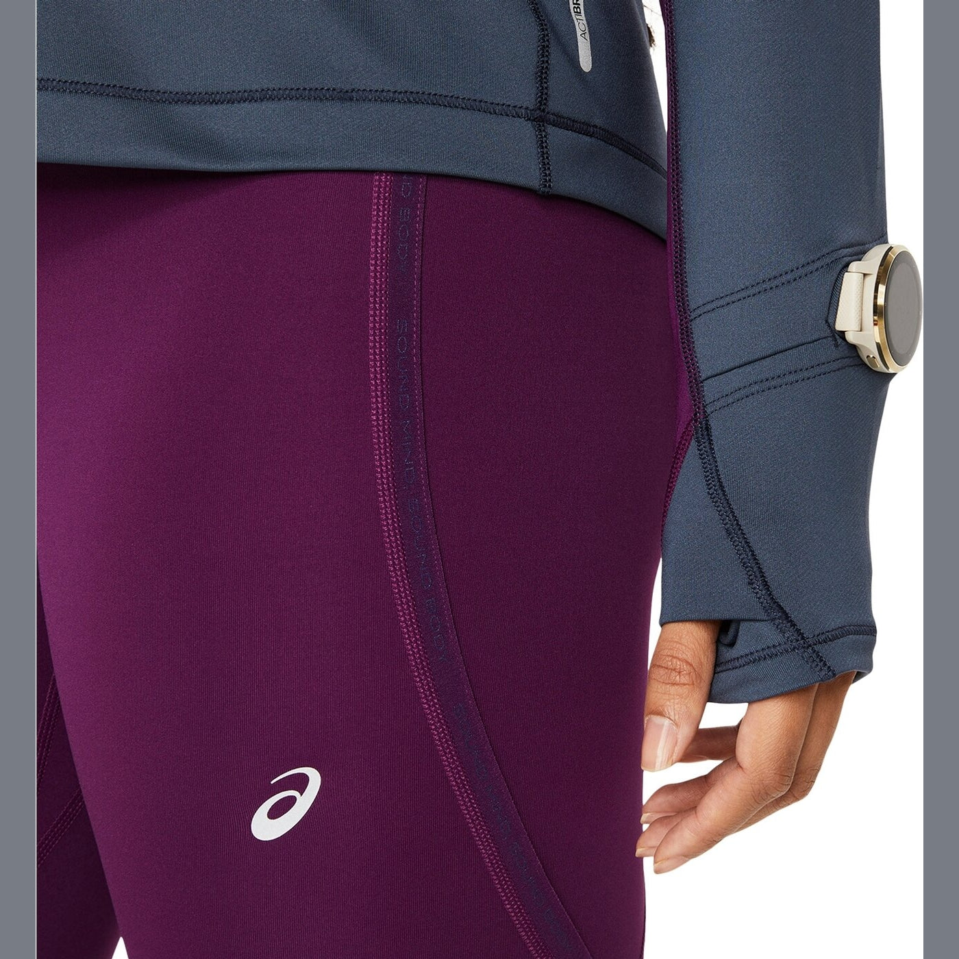WINTER RUN 1/2 ZIP MID LAYER TARMAC/DEEP MAUVE TARMAC/DEEP MAUVE Bild 6
