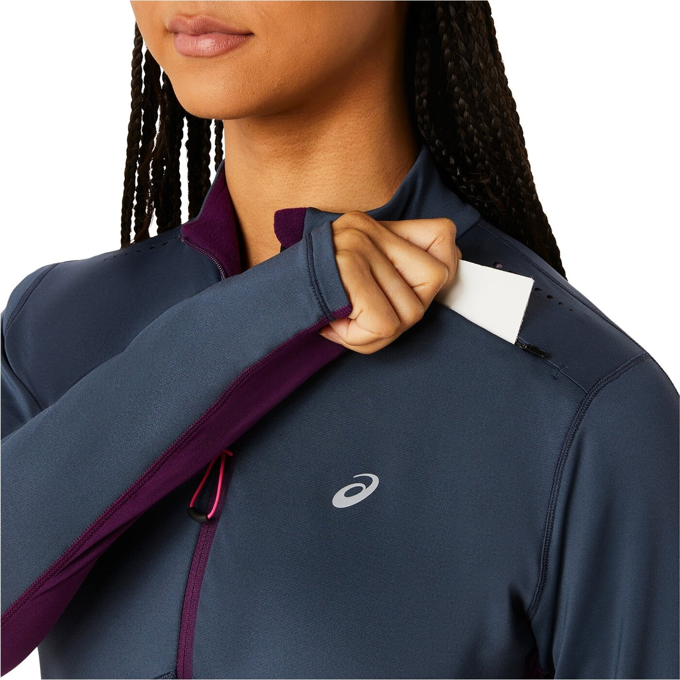 WINTER RUN 1/2 ZIP MID LAYER TARMAC/DEEP MAUVE TARMAC/DEEP MAUVE Bild 8