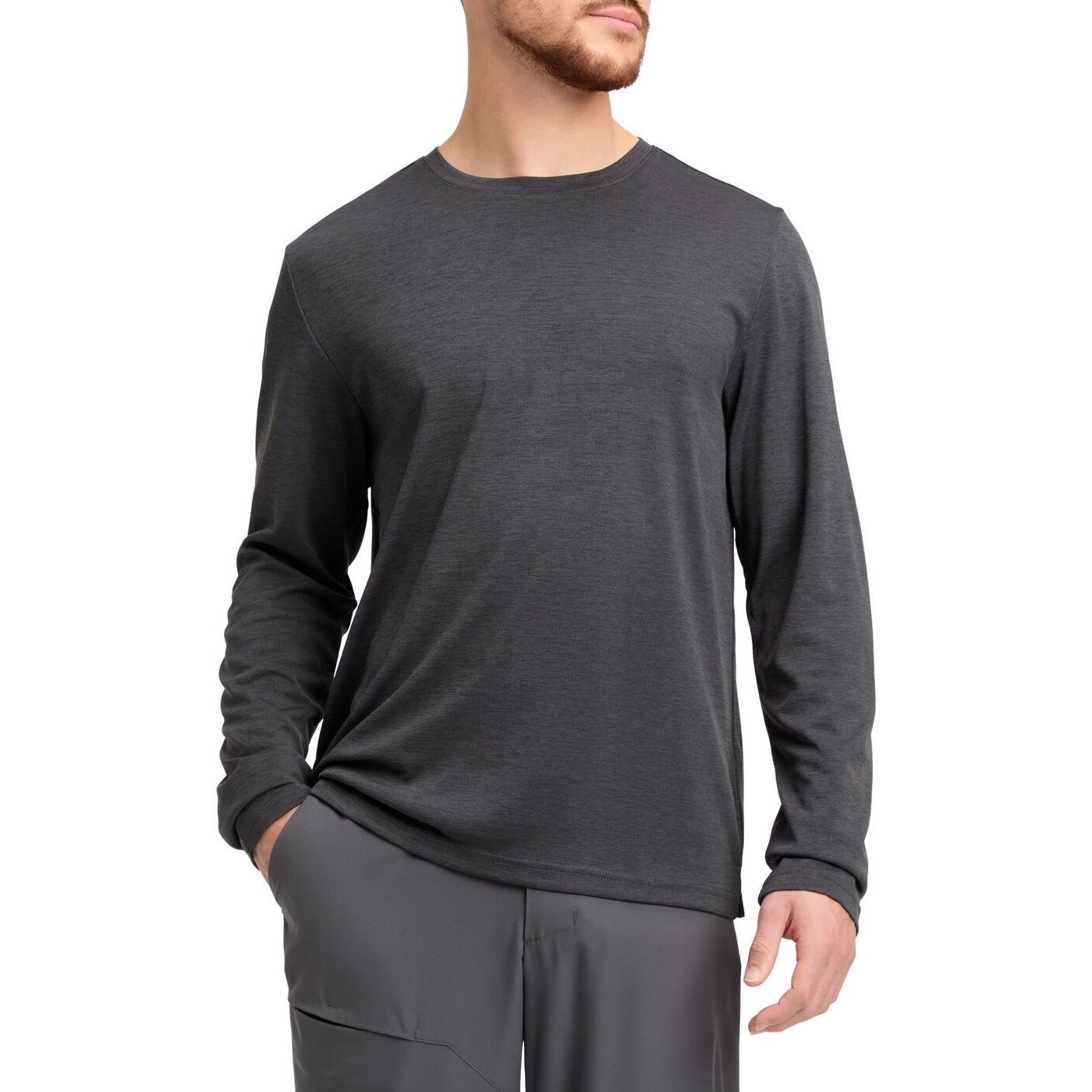 He.-Langarmshirt Hunu LS M MELANGE/BLACK NIGHT MELANGE/BLACK NIGHT Bild 3