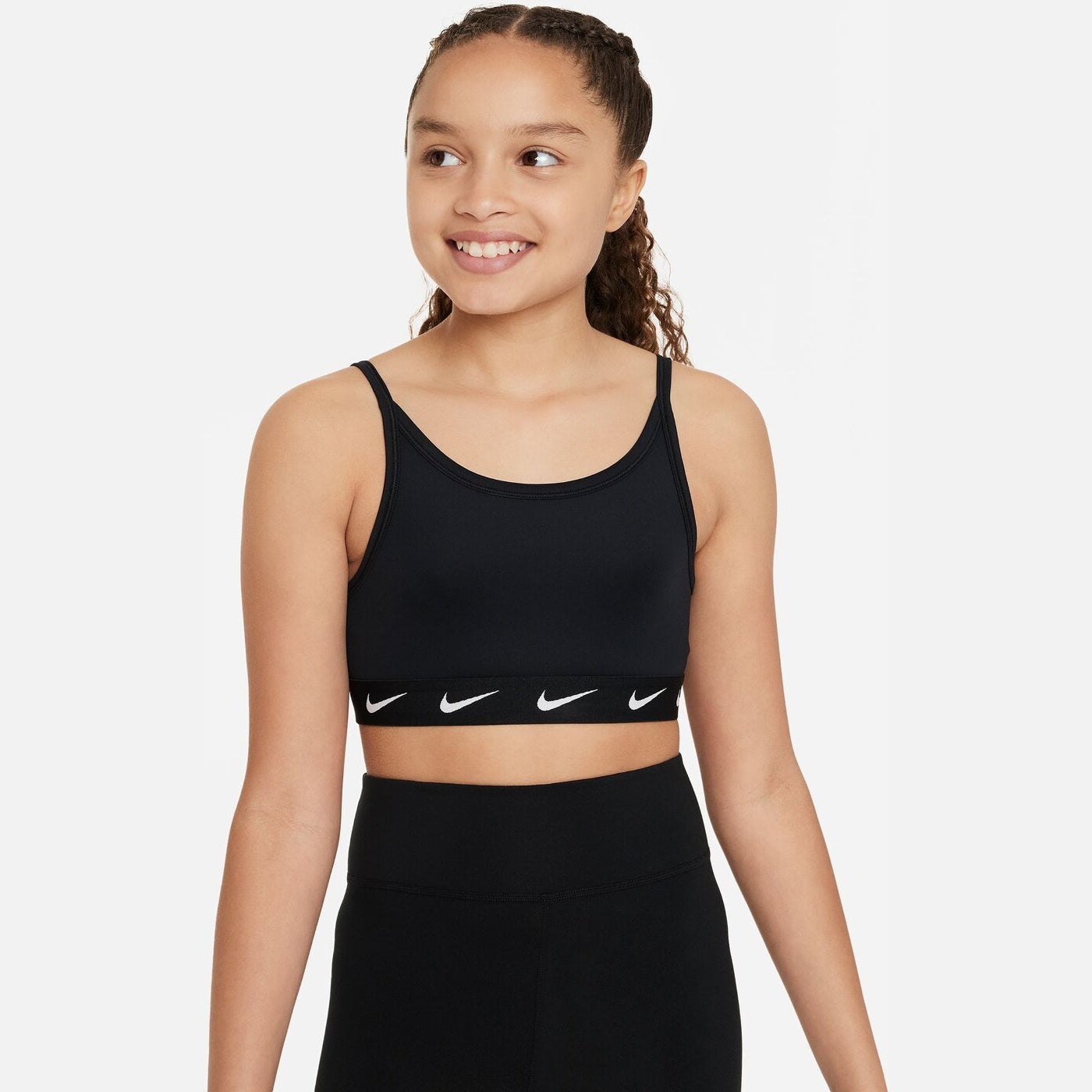 G NK DF NIKE ONE BRA BLACK/WHITE BLACK/WHITE Bild 1