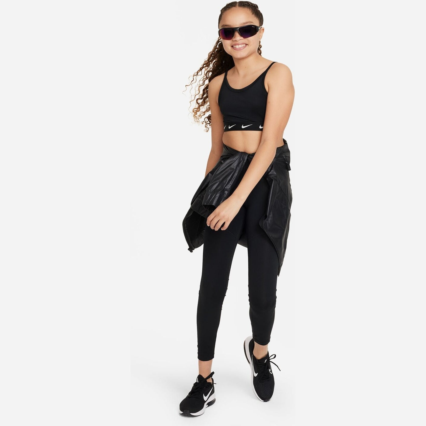 G NK DF NIKE ONE BRA BLACK/WHITE BLACK/WHITE Bild 3