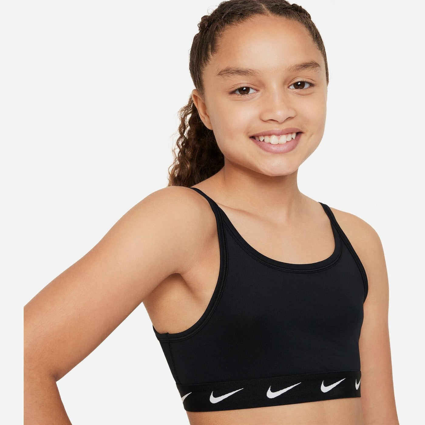 G NK DF NIKE ONE BRA BLACK/WHITE BLACK/WHITE Bild 4