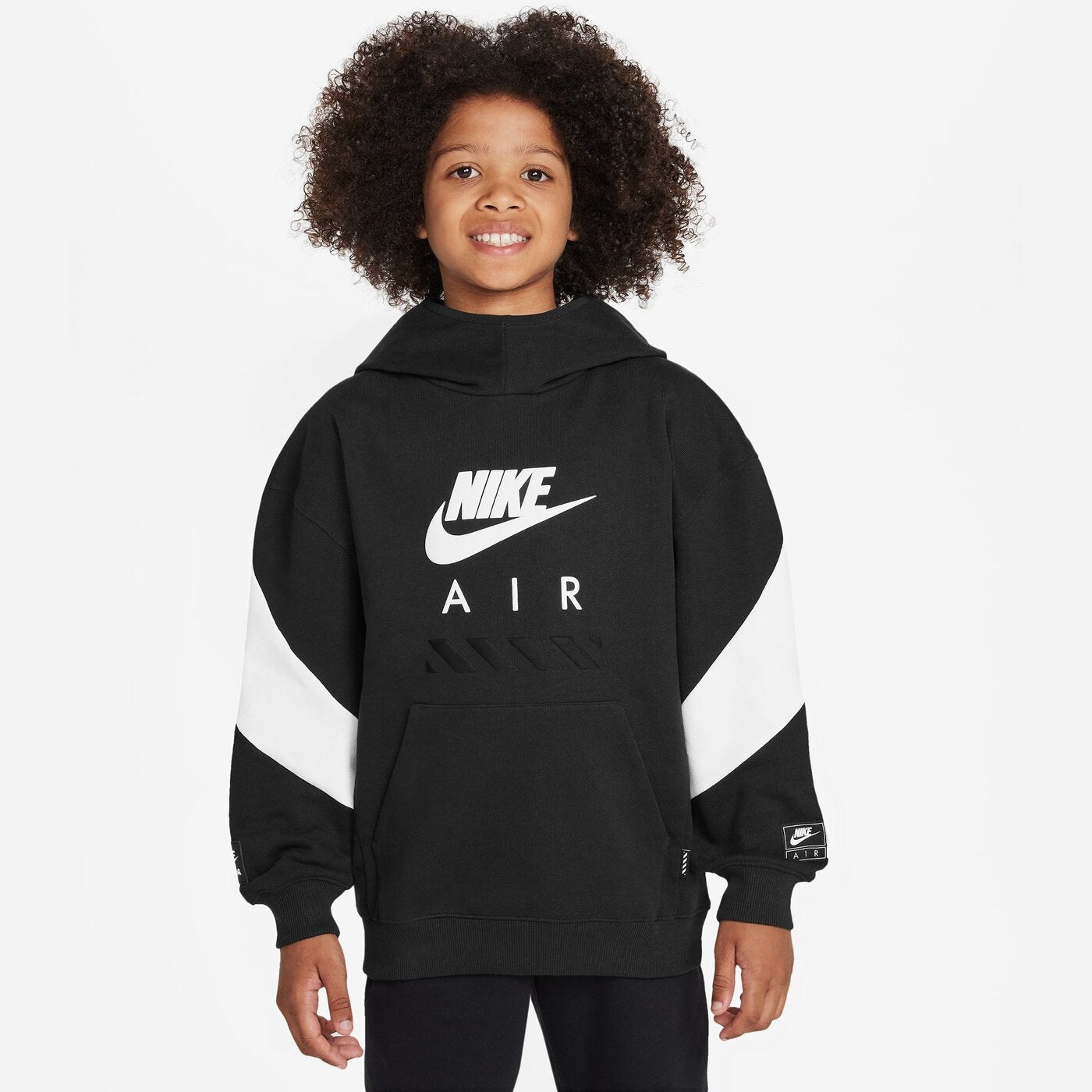 K NIKE AIR FLC PO HOODIE -PD BLACK/WHITE/WHITE BLACK/WHITE/WHITE Bild 1