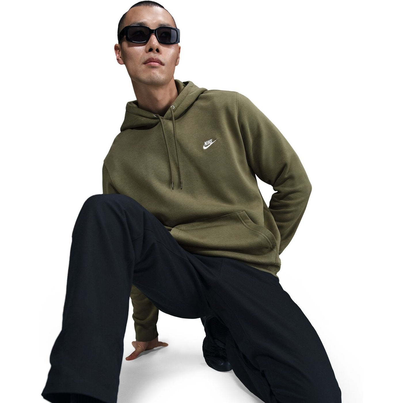 M NK CLUB BB PO HOODIE MEDIUM OLIVE/MEDIUM OLIVE/WHIT MEDIUM OLIVE/MEDIUM OLIVE/WHIT Bild 5