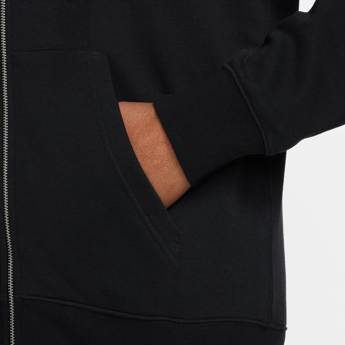 M NK CLUB FT FZ HOODIE BLACK/BLACK/WHITE BLACK/BLACK/WHITE Bild 7