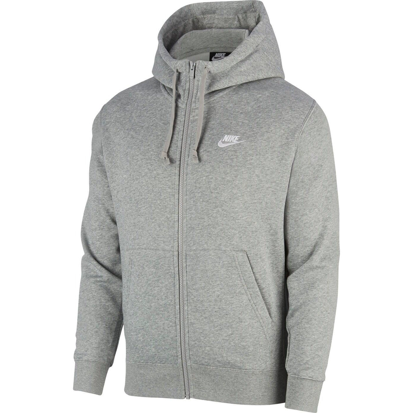 M NSW CLUB HOODIE FZ BB DK GREY HEATHER/MATTE SILVER/W DK GREY HEATHER/MATTE SILVER/W Bild 1