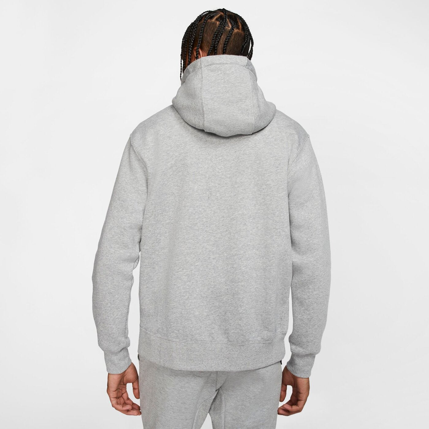 M NSW CLUB HOODIE FZ BB DK GREY HEATHER/MATTE SILVER/W DK GREY HEATHER/MATTE SILVER/W Bild 4