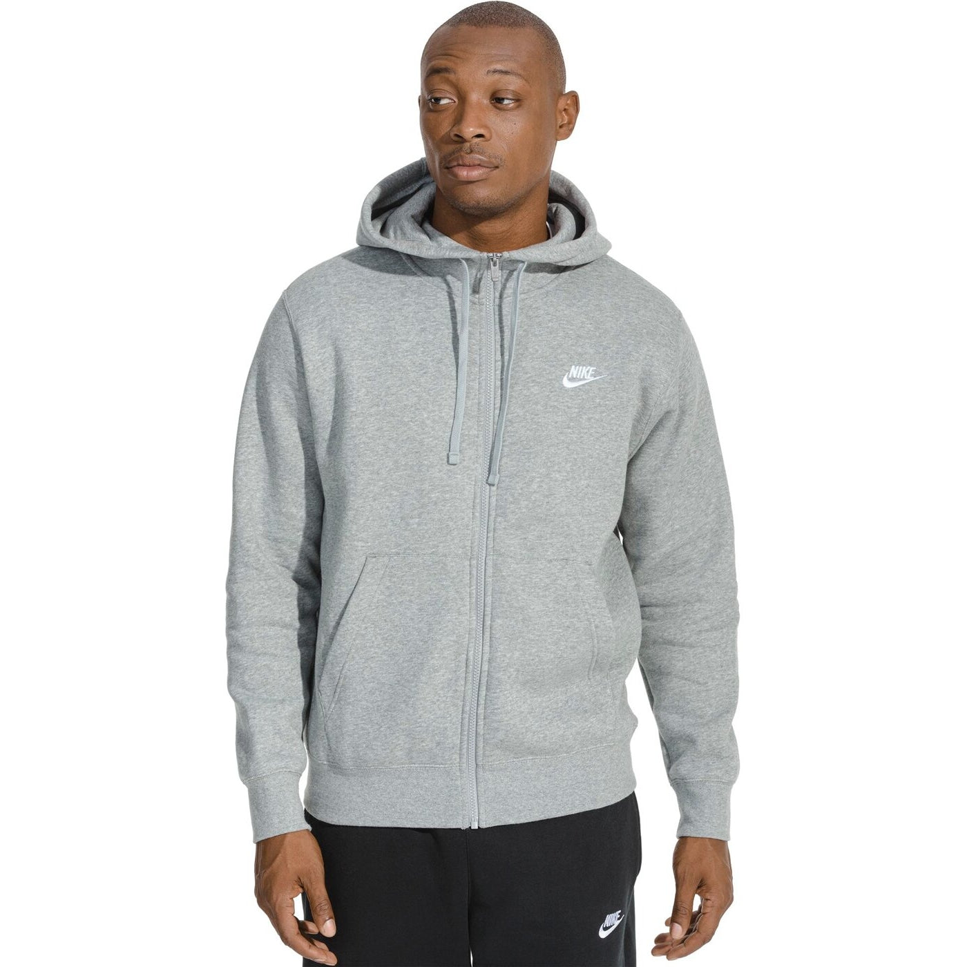 M NSW CLUB HOODIE FZ BB DK GREY HEATHER/MATTE SILVER/W DK GREY HEATHER/MATTE SILVER/W Bild 6