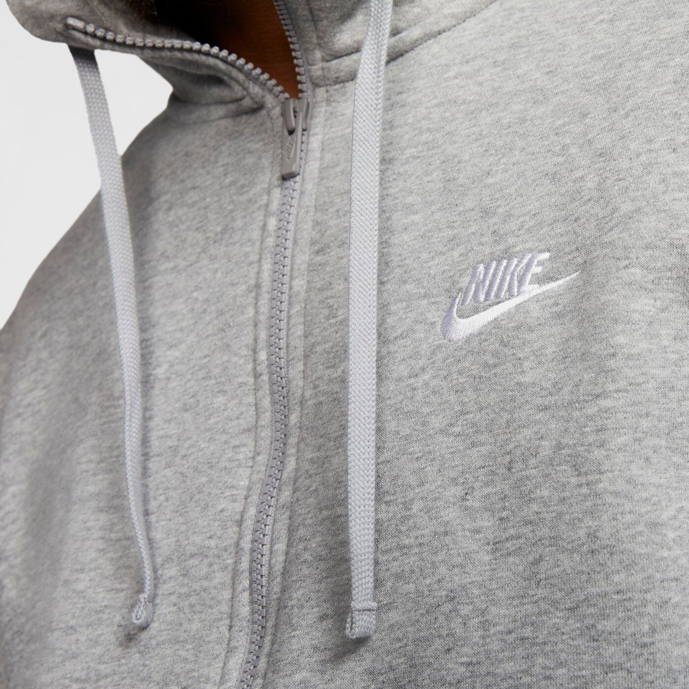 M NSW CLUB HOODIE FZ BB DK GREY HEATHER/MATTE SILVER/W DK GREY HEATHER/MATTE SILVER/W Bild 9