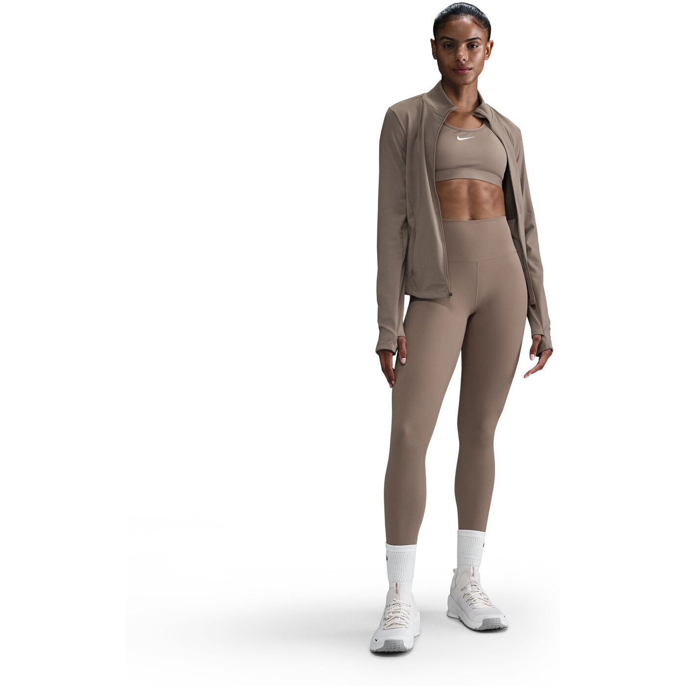 W NK DF ONE HR TIGHT MINK BROWN/BLACK MINK BROWN/BLACK Bild 2