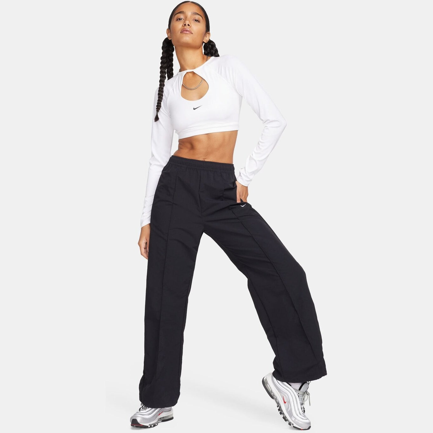 W NSW TREND WVN MR PANT BLACK/WHITE BLACK/WHITE Bild 3