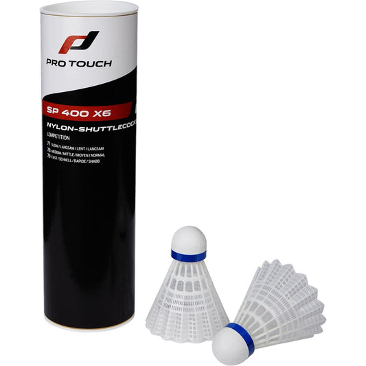 Badminton-Ball SP 400 x6 (Shuttlecock) WEISS WEISS Bild 1