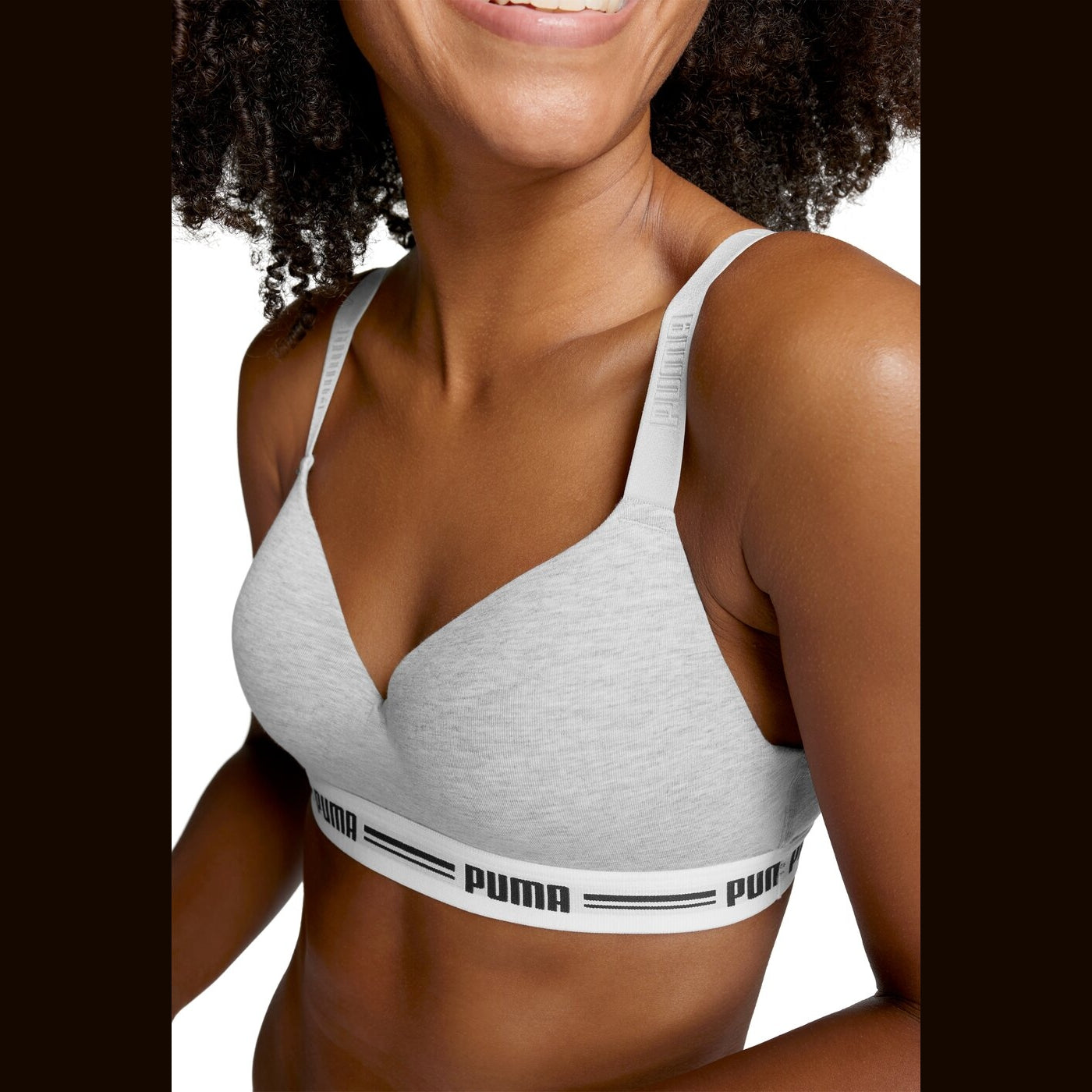 PUMA WOMEN PADDED TOP 1P HANG, XS GREY MELANGE GREY MELANGE Bild 6