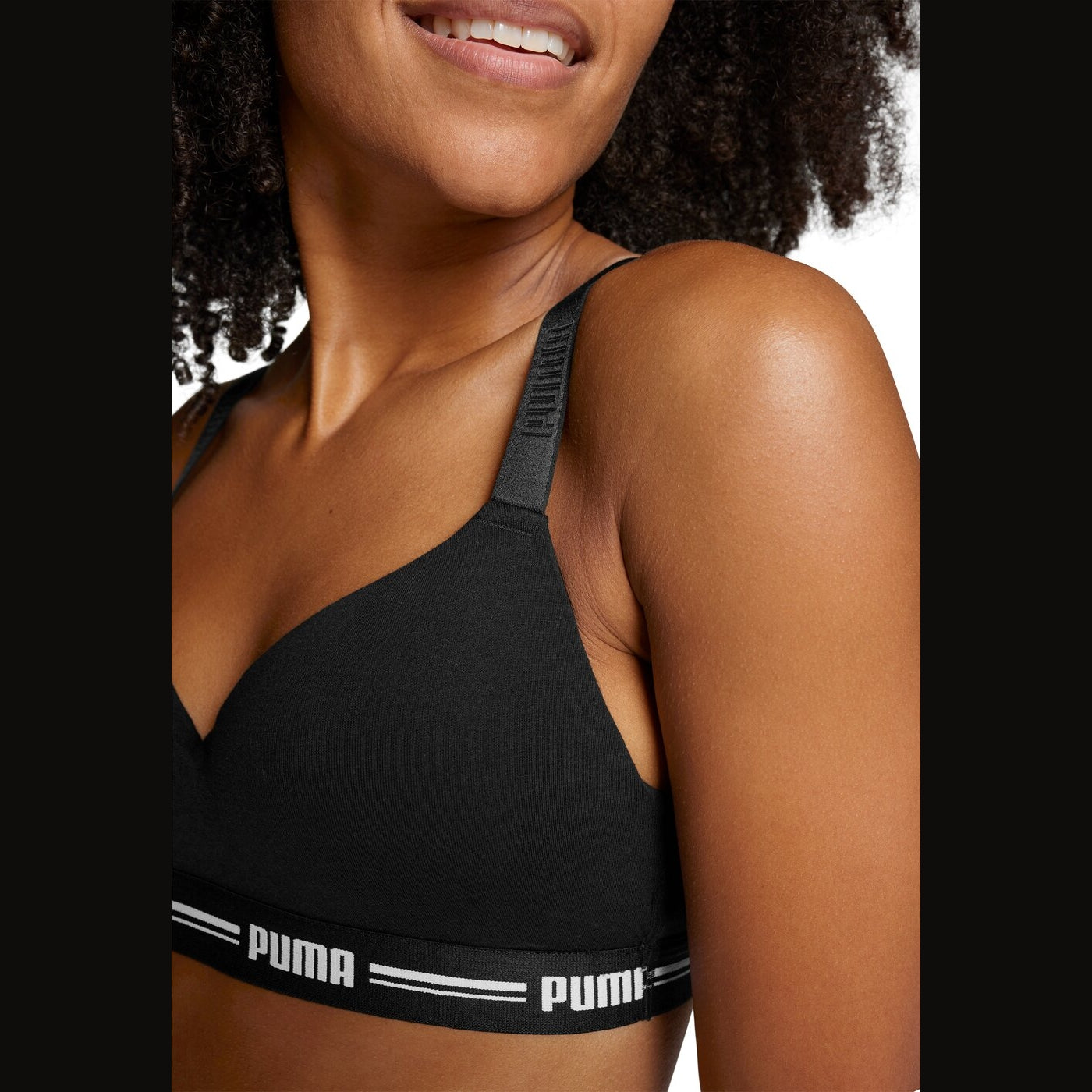 PUMA WOMEN PADDED TOP 1P HANG, XS BLACK BLACK Bild 6