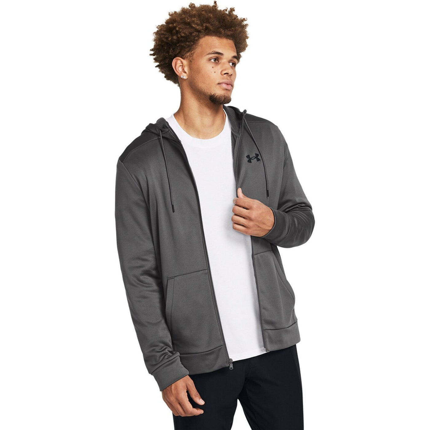 UA ARMOUR FLEECE FZ HOODIE CASTLEROCK CASTLEROCK Bild 3