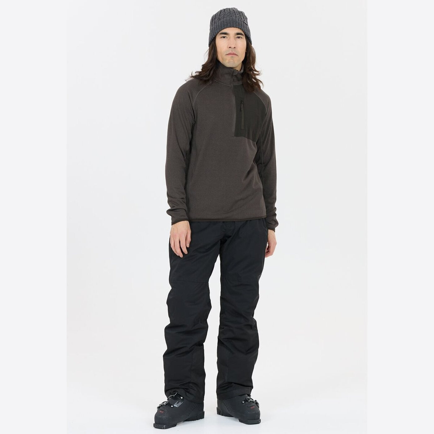 Helge M Half Zip Midlayer DARK GREY MELANGE DARK GREY MELANGE Bild 5