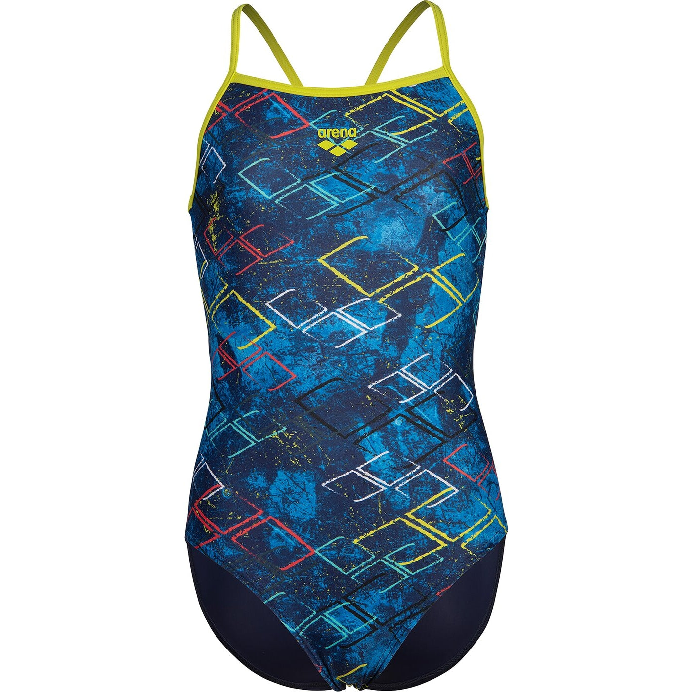 GIRL'S ARENA DALY SWIMSUIT LIGHT DR NAVY-SOFT GREEN-NAVY MULTI NAVY-SOFT GREEN-NAVY MULTI Bild 1