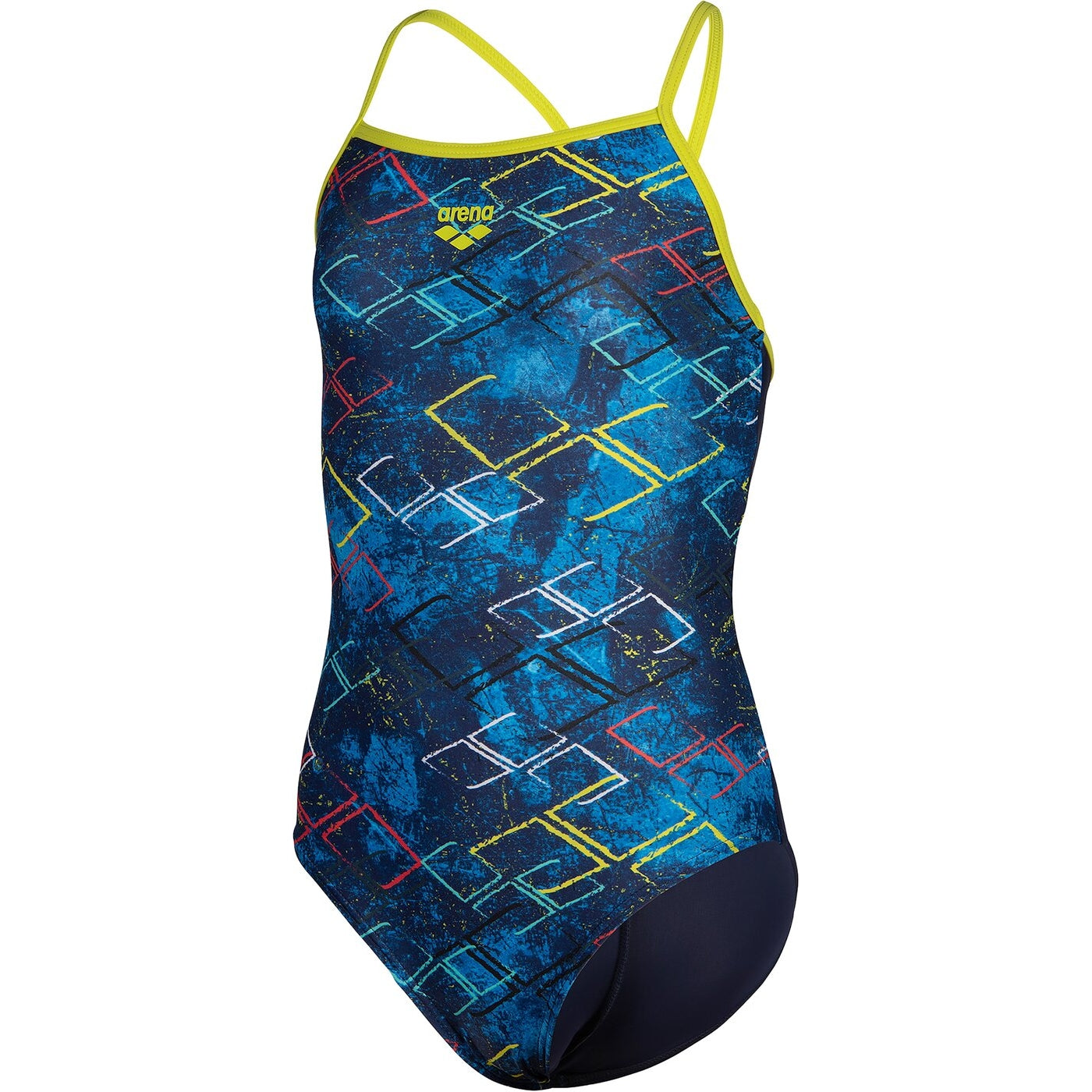GIRL'S ARENA DALY SWIMSUIT LIGHT DR NAVY-SOFT GREEN-NAVY MULTI NAVY-SOFT GREEN-NAVY MULTI Bild 3