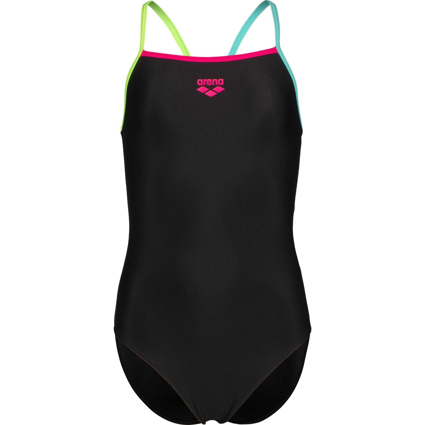 GIRL'S ARENA SWIMSUIT LIGHT DROP SOLID BLACK-SOFT GREEN-WATER-FREAK ROSE BLACK-SOFT GREEN-WATER-FREAK ROSE Bild 1
