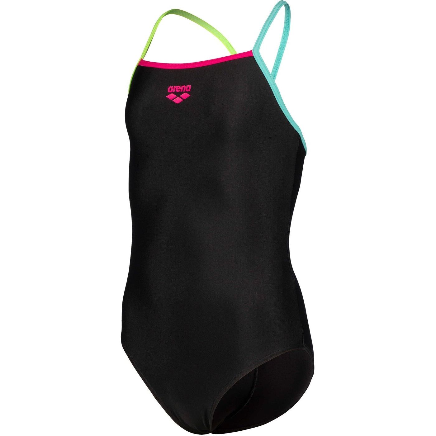 GIRL'S ARENA SWIMSUIT LIGHT DROP SOLID BLACK-SOFT GREEN-WATER-FREAK ROSE BLACK-SOFT GREEN-WATER-FREAK ROSE Bild 3