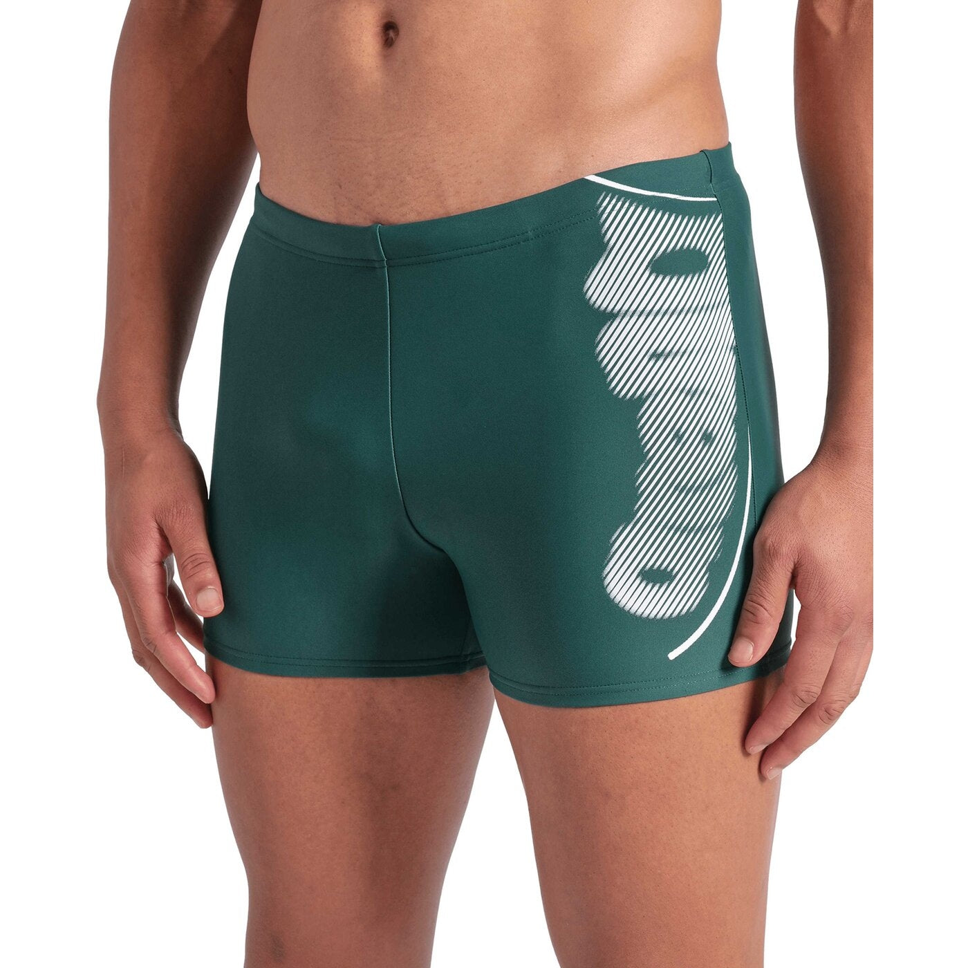 MEN'S ARENA BRIGHT GLARE SWIM SHORT MANGROVE-WHITE MANGROVE-WHITE Bild 4