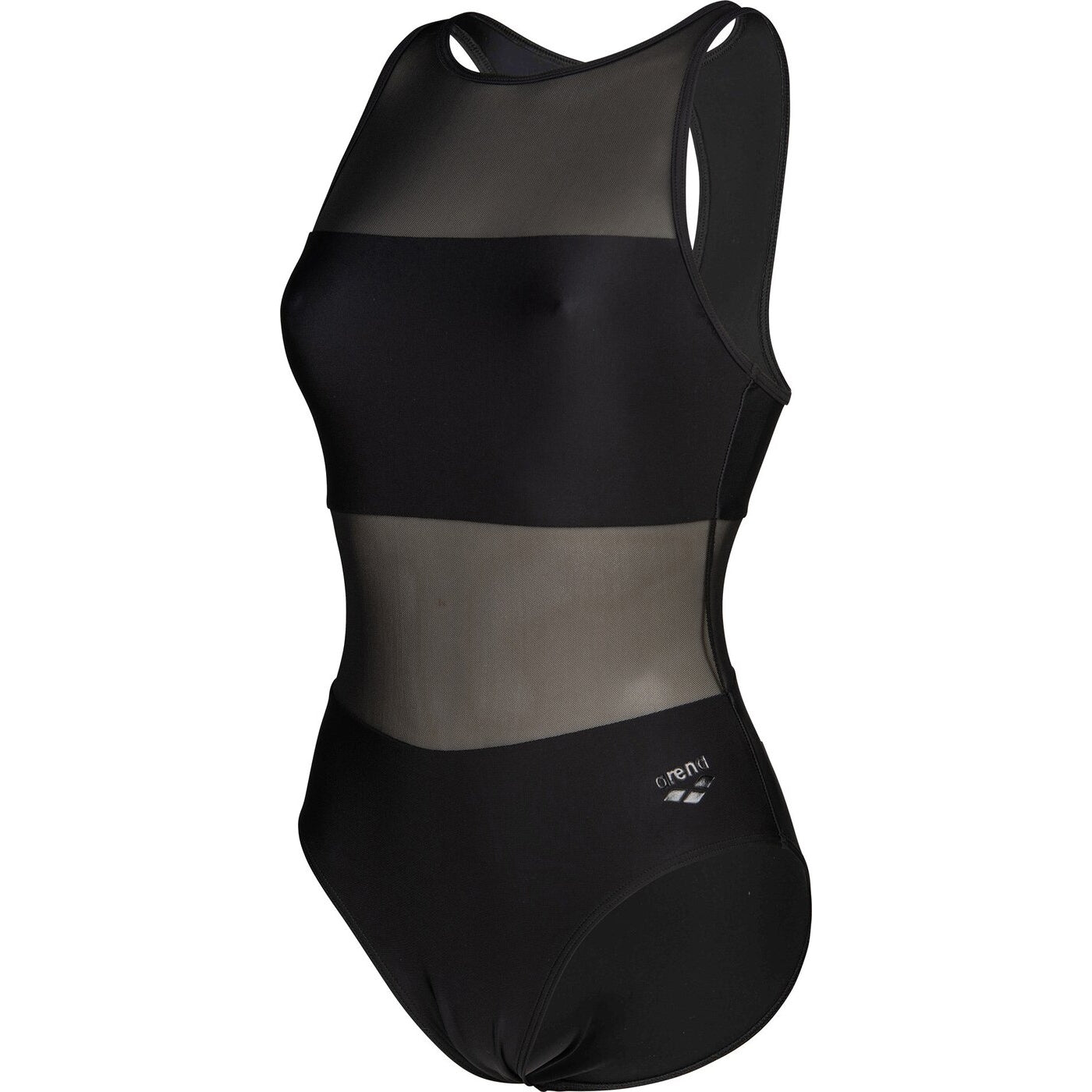 WOMEN'S ARENA MESH PANELS SWIMSUIT BLACK Bild 3