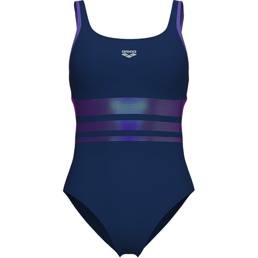 WOMEN'S ARENA SWIMSUIT ROSA WING BACK NAVY-NAVY-VIOLET NAVY-NAVY-VIOLET Bild 1