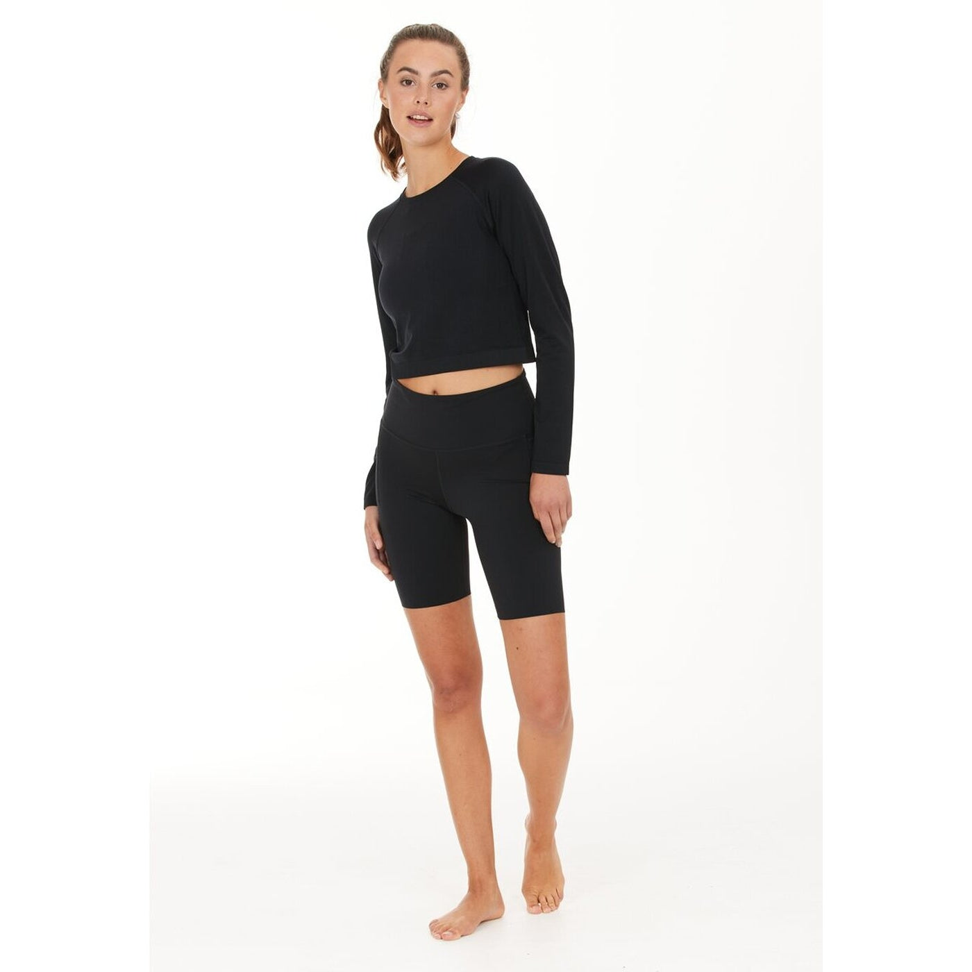 Celita W L-S Seamless Crop Top BLACK BLACK Bild 5