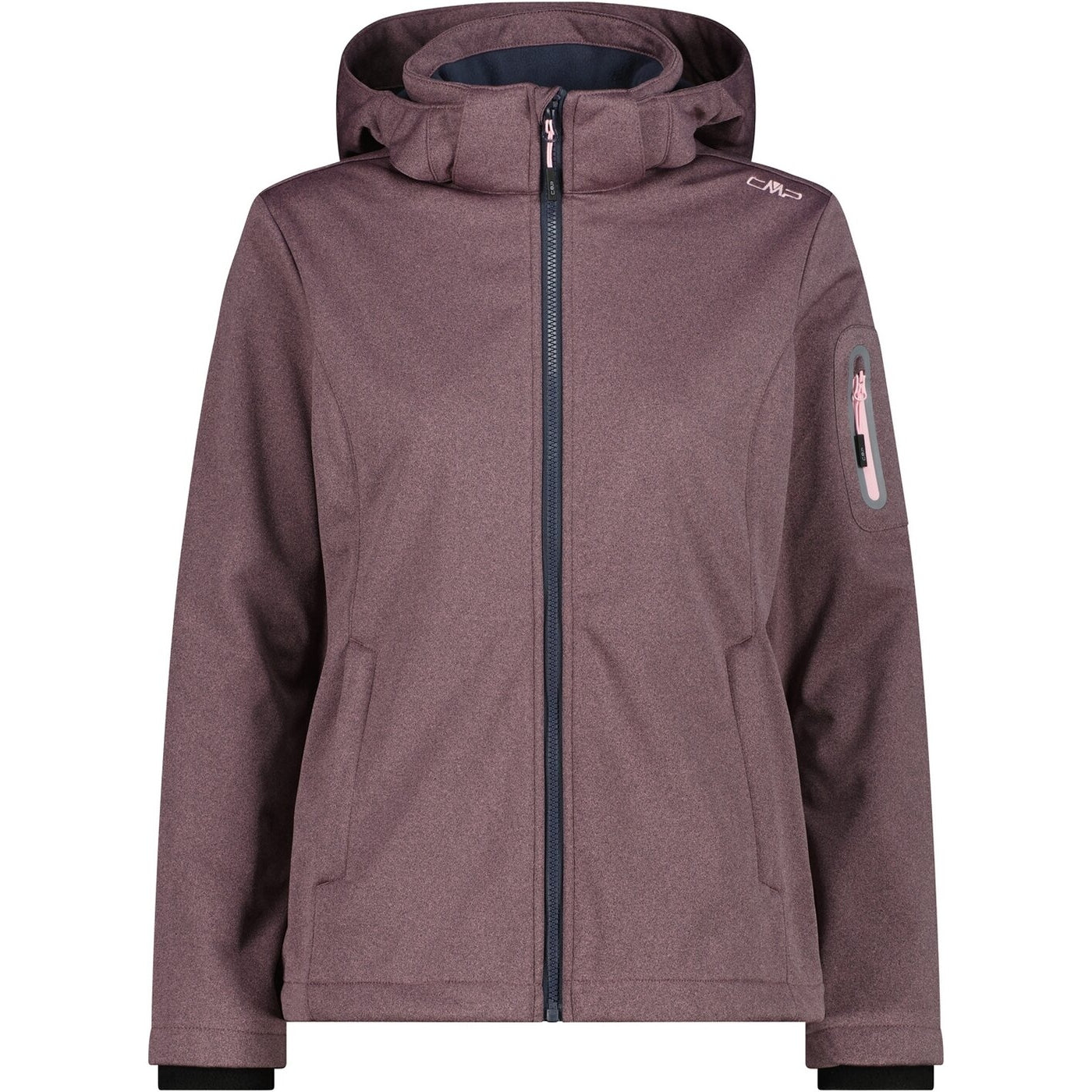 WOMAN JACKET ZIP HOOD PINK MEL. PINK MEL. Bild 1