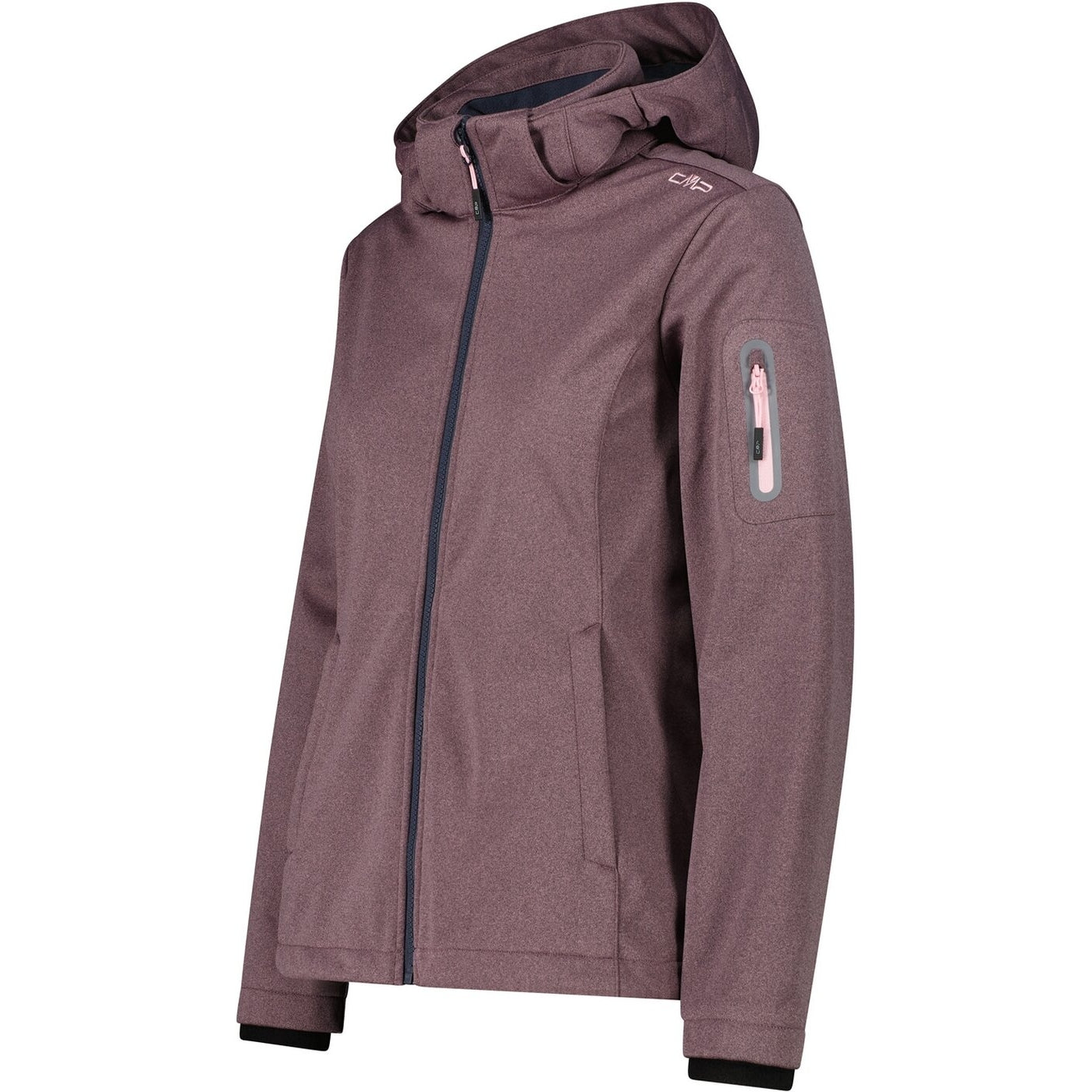 WOMAN JACKET ZIP HOOD PINK MEL. PINK MEL. Bild 3