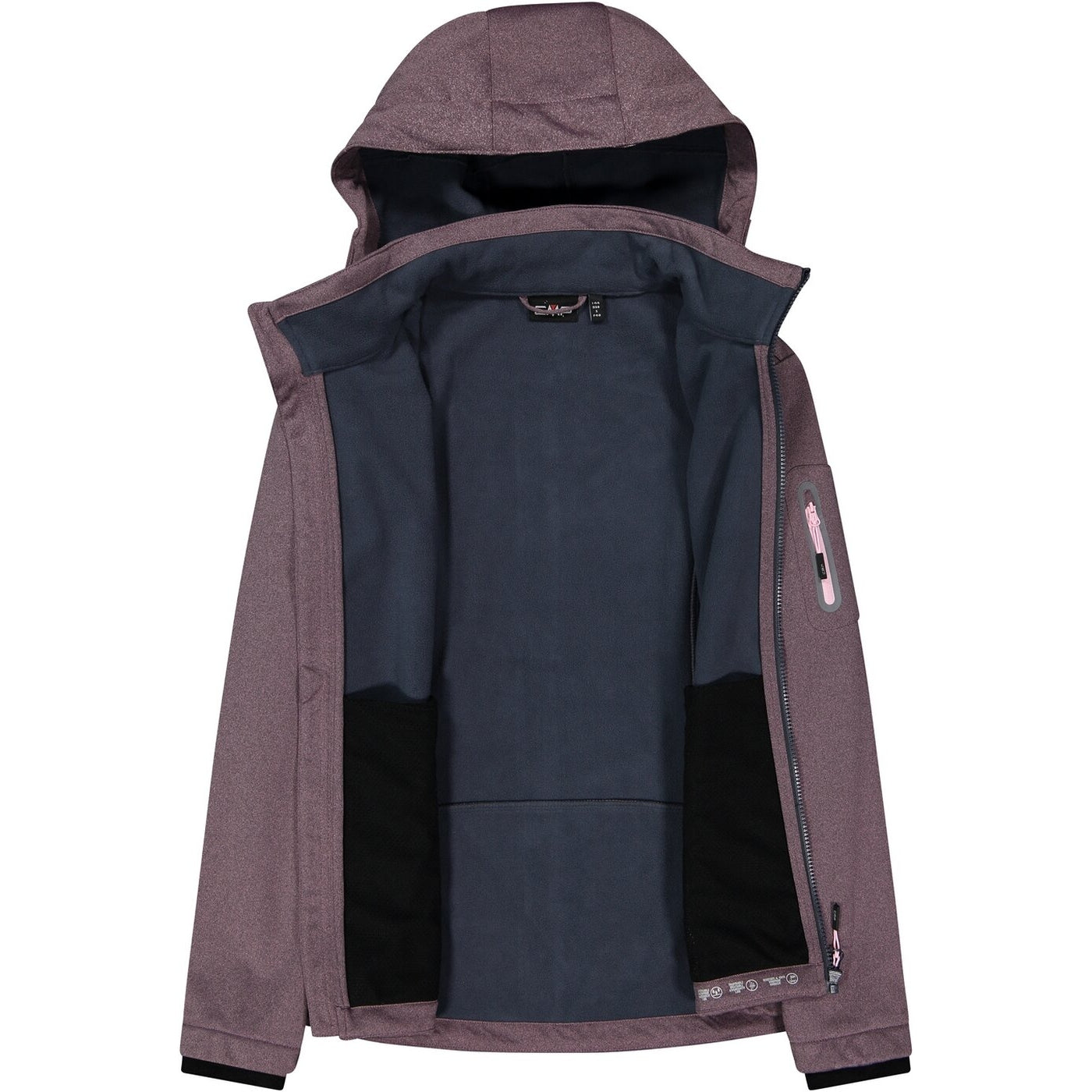 WOMAN JACKET ZIP HOOD PINK MEL. PINK MEL. Bild 4