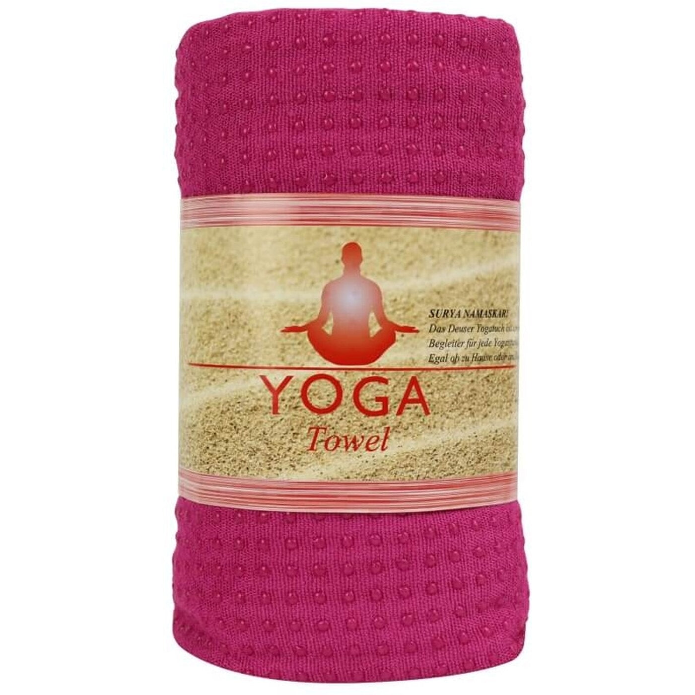 Yogatuch mit Antirutschnoppen rot PINK Bild 1