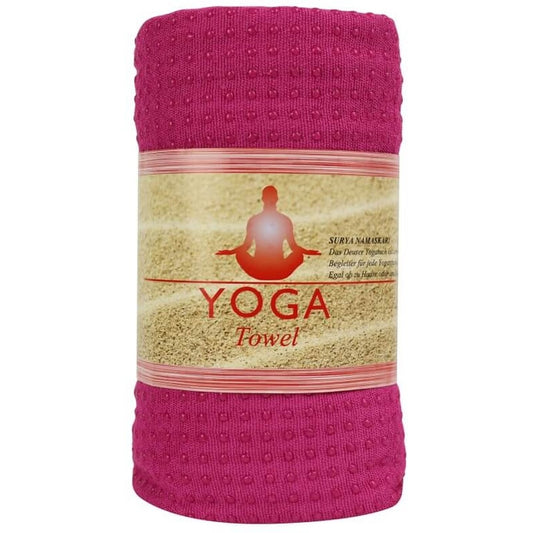 Yogatuch mit Antirutschnoppen rot PINK Bild 1