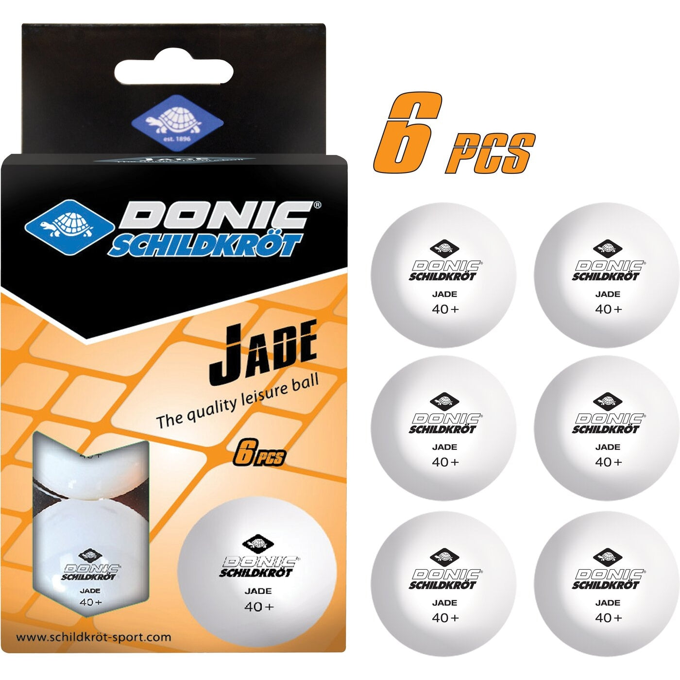 TT-Ball JADE 40mm 6er weiß KEINE FARBE Bild 3