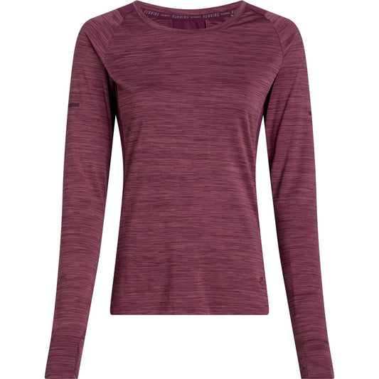 Da.-Langarmshirt Evii L/S W MELANGE/RED WINE/RED MELANGE/RED WINE/RED Bild 1