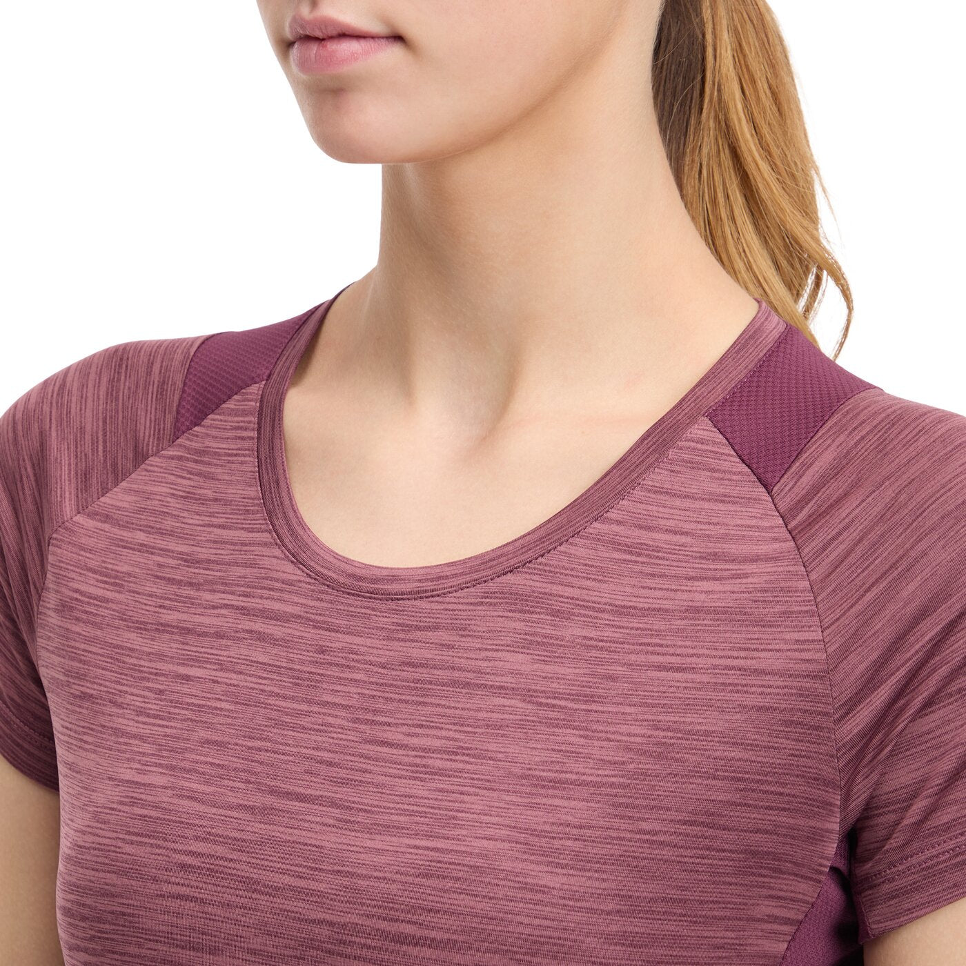 Da.-T-Shirt Evii SS W MELANGE/RED WINE/RED MELANGE/RED WINE/RED Bild 3