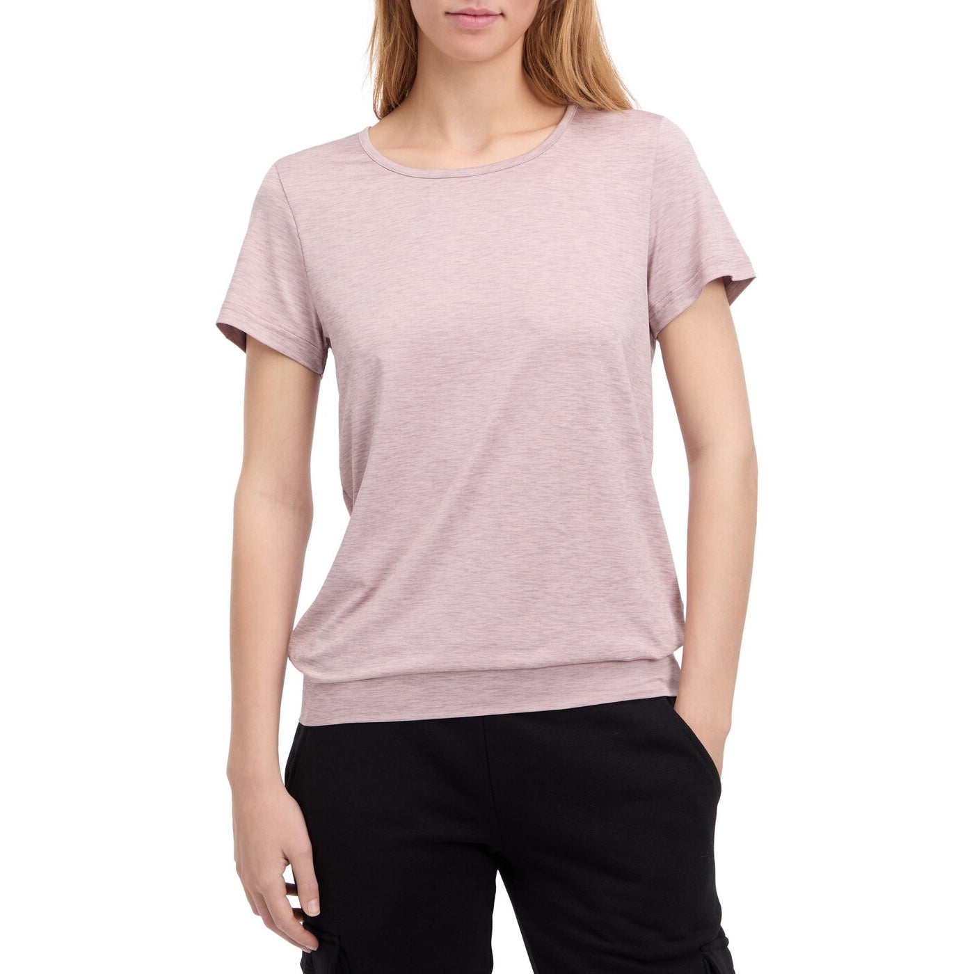 Da.-T-Shirt Jewel SS W MELANGE/LILAC DARK/R MELANGE/LILAC DARK/R Bild 2