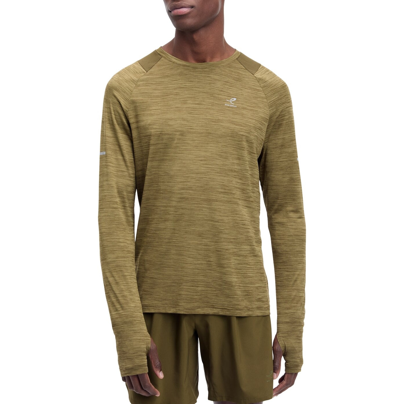 He.-Langarmshirt Ailo LS M MELANGE/OLIVE DARK/O MELANGE/OLIVE DARK/O Bild 3