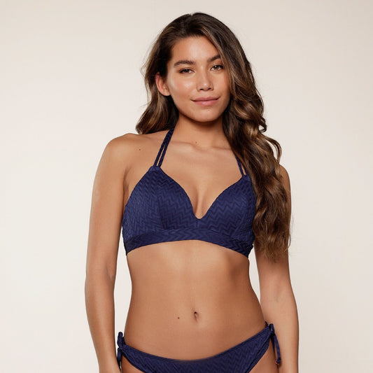 Padded triangle Bikini top DARKBLUE DARKBLUE Bild 1