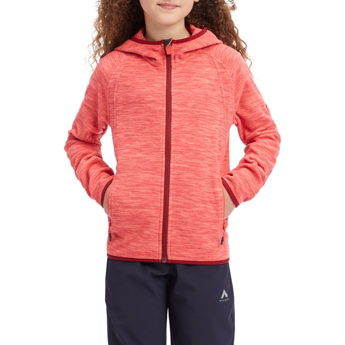 Mä.-Fleece-Jacke Choco III gls MELANGE/RED/RED Bild 4
