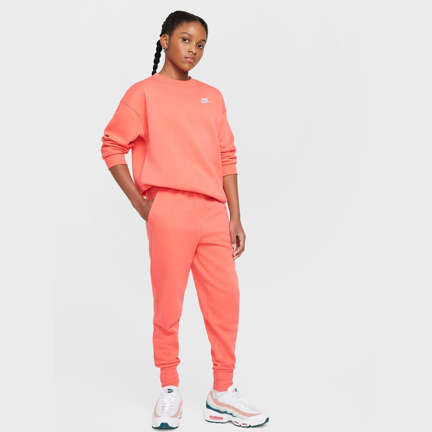 G NSW CLUB FLC OVRSZD CREW LBR MAGIC EMBER/WHITE MAGIC EMBER/WHITE Bild 3
