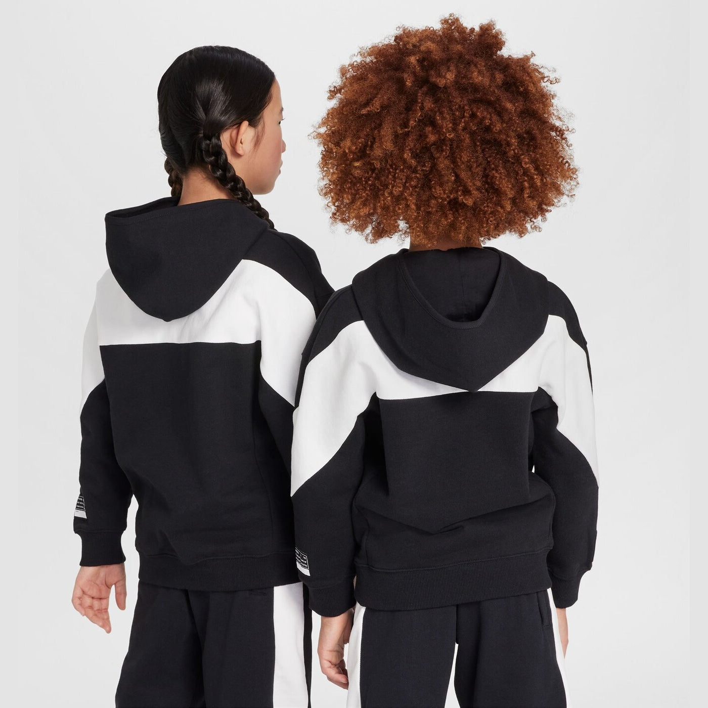 K NIKE AIR FLC PO HOODIE -PD BLACK/WHITE/WHITE BLACK/WHITE/WHITE Bild 4