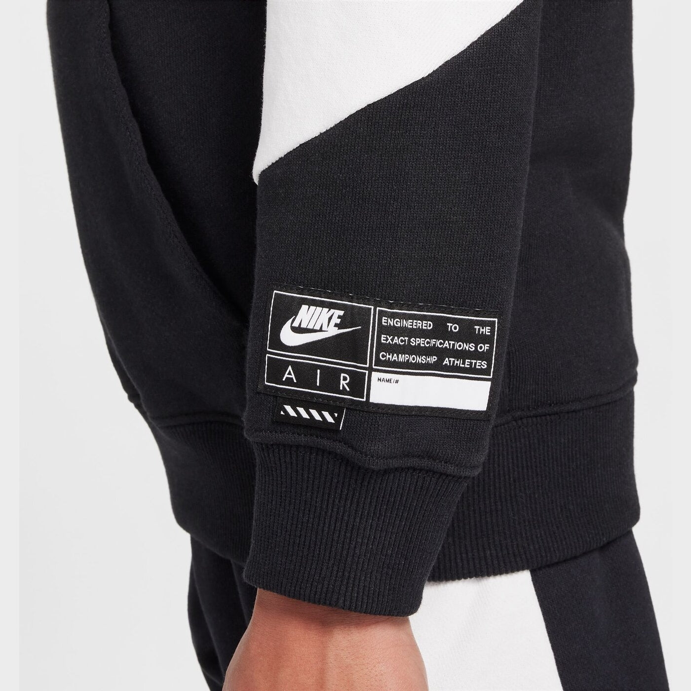K NIKE AIR FLC PO HOODIE -PD BLACK/WHITE/WHITE BLACK/WHITE/WHITE Bild 6
