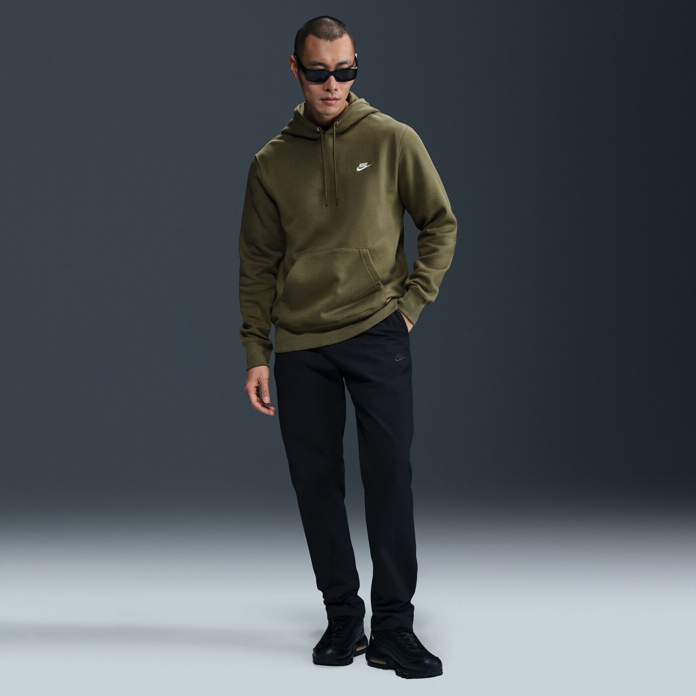 M NK CLUB BB PO HOODIE MEDIUM OLIVE/MEDIUM OLIVE/WHIT MEDIUM OLIVE/MEDIUM OLIVE/WHIT Bild 6