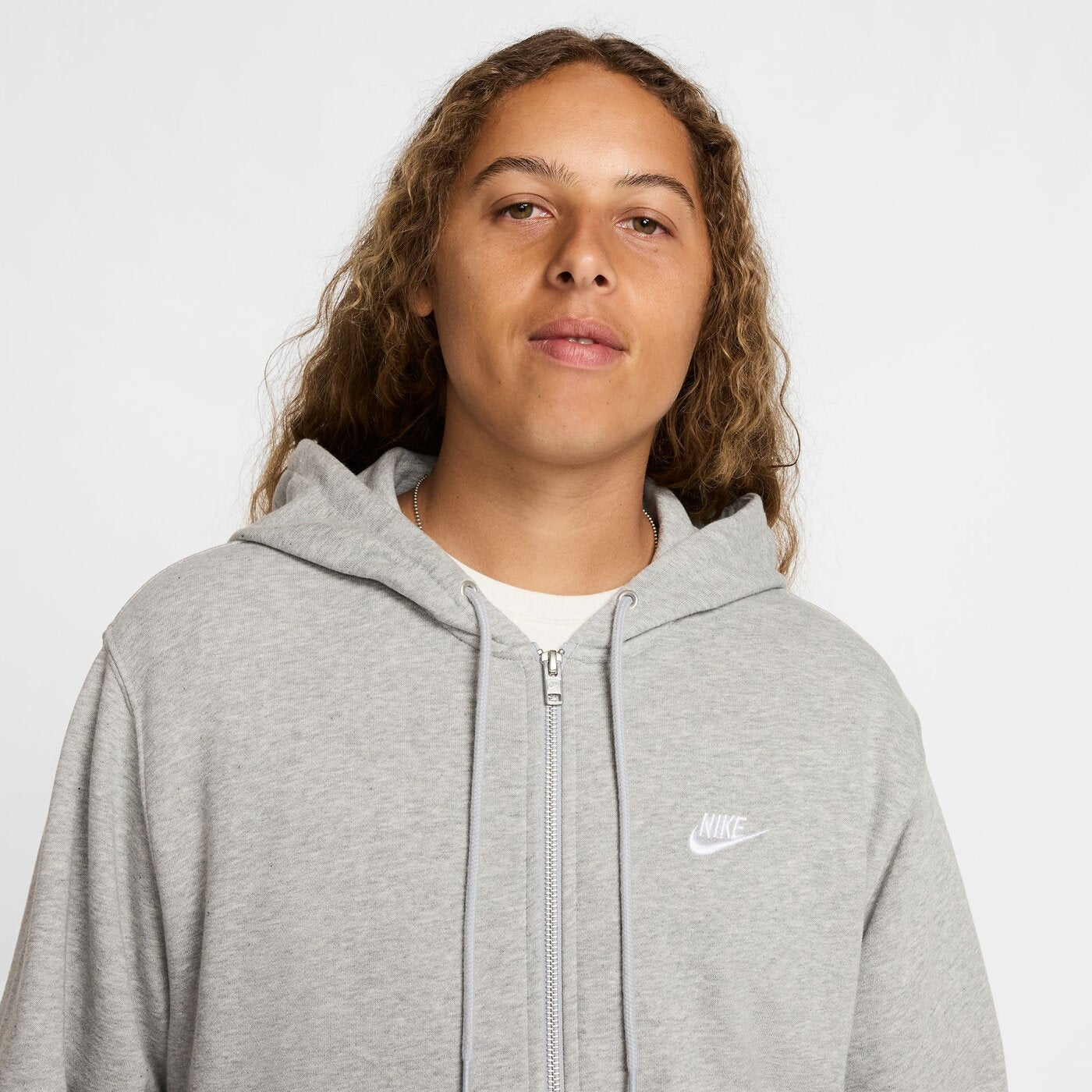 M NK CLUB FT FZ HOODIE DK GREY HEATHER/LT SMOKE GREY/ DK GREY HEATHER/LT SMOKE GREY/ Bild 4