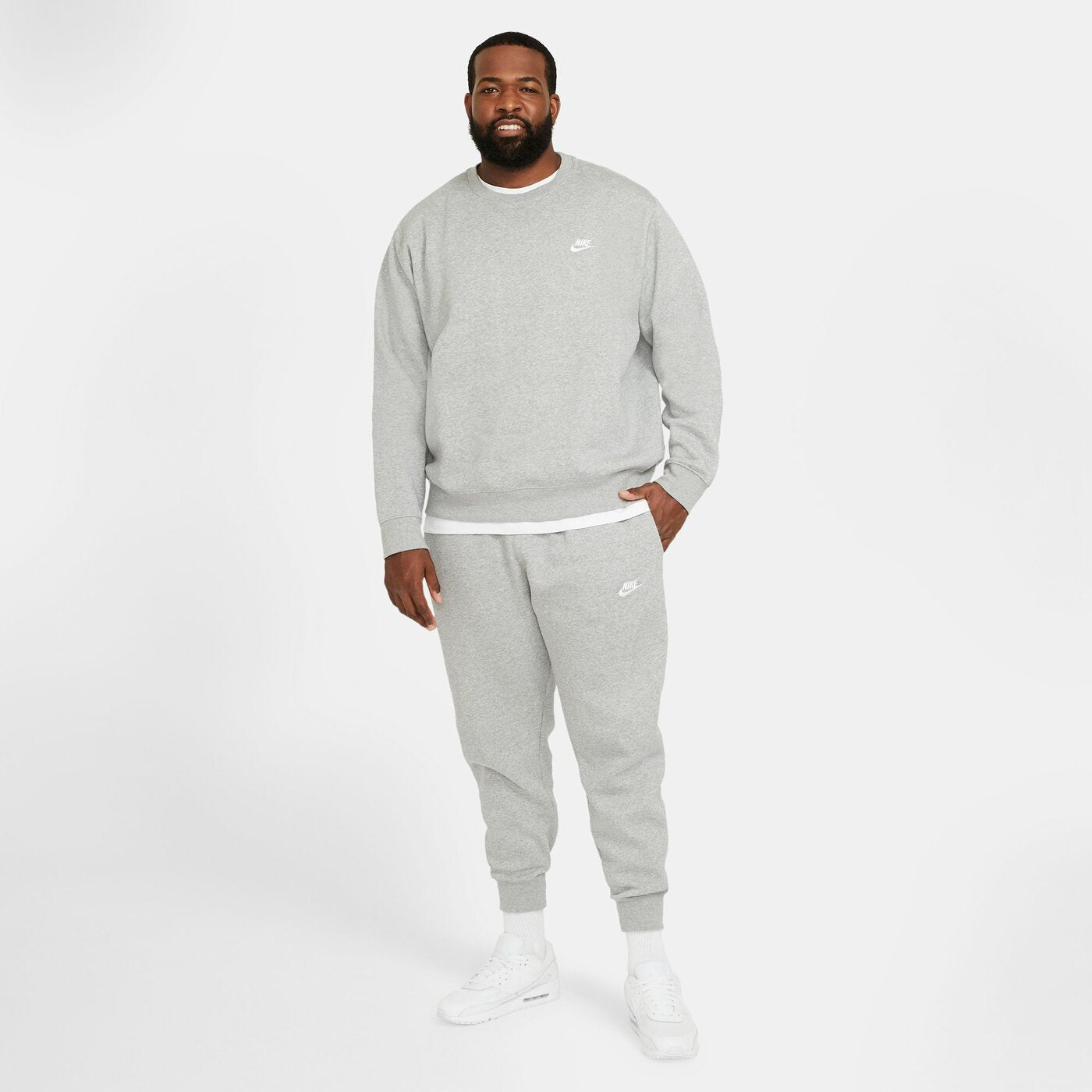 M NSW CLUB CRW BB DK GREY HEATHER/WHITE DK GREY HEATHER/WHITE Bild 9