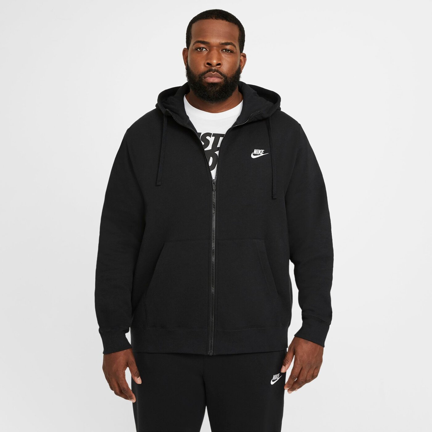 M NSW CLUB HOODIE FZ BB BLACK/BLACK/WHITE BLACK/BLACK/WHITE Bild 3