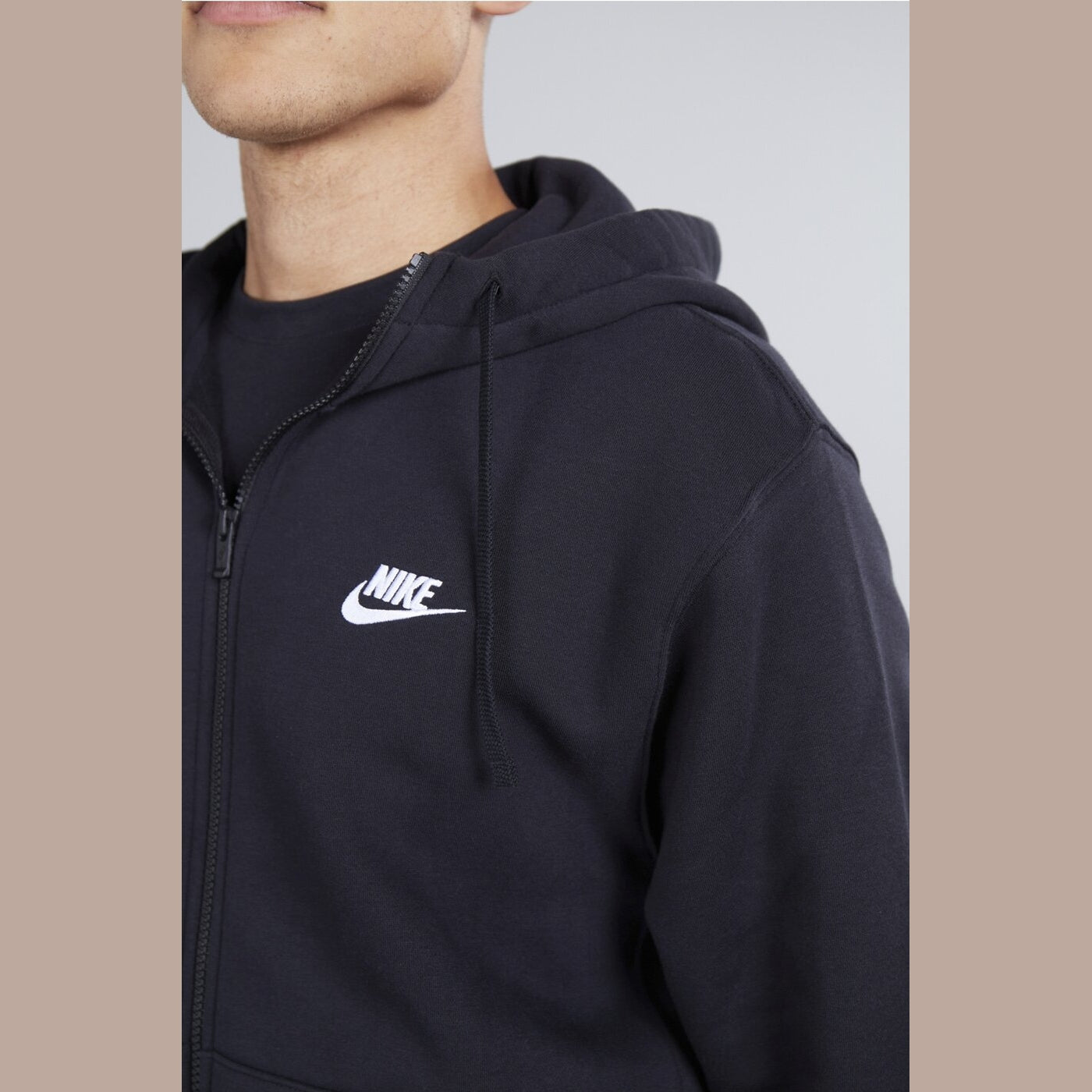 M NSW CLUB HOODIE FZ BB BLACK/BLACK/WHITE BLACK/BLACK/WHITE Bild 8